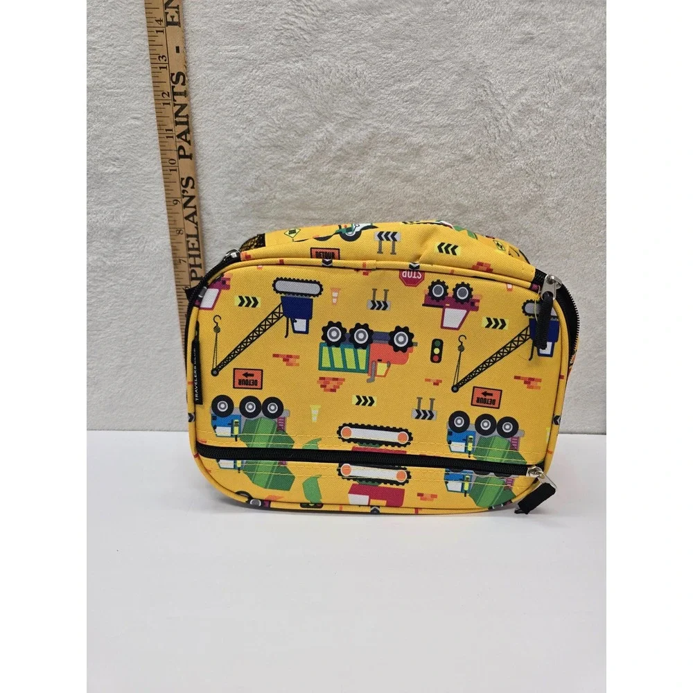 Travelers Club‎ Kids Yellow Construction Truck Insulated Lunch Bag